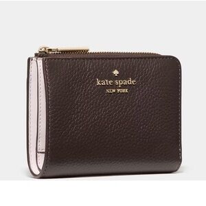 Kate Spade Lena Small L Zip Wallet - Hot Fudge NWT